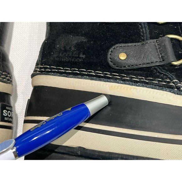 Sorel Joan of Artic Waterproof Boots Womens Sz 6 Black Quarry Suede Winter Snow - Picture 5 of 15